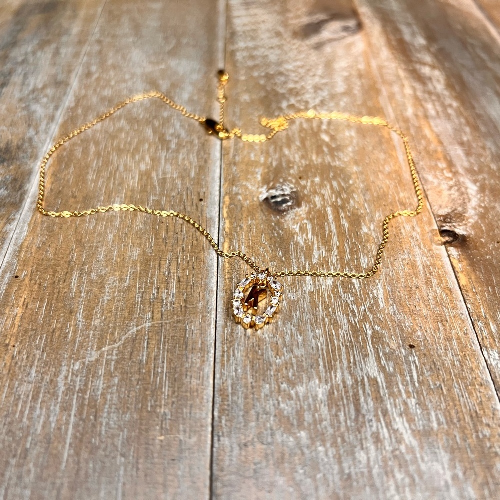 K Initial Necklace
